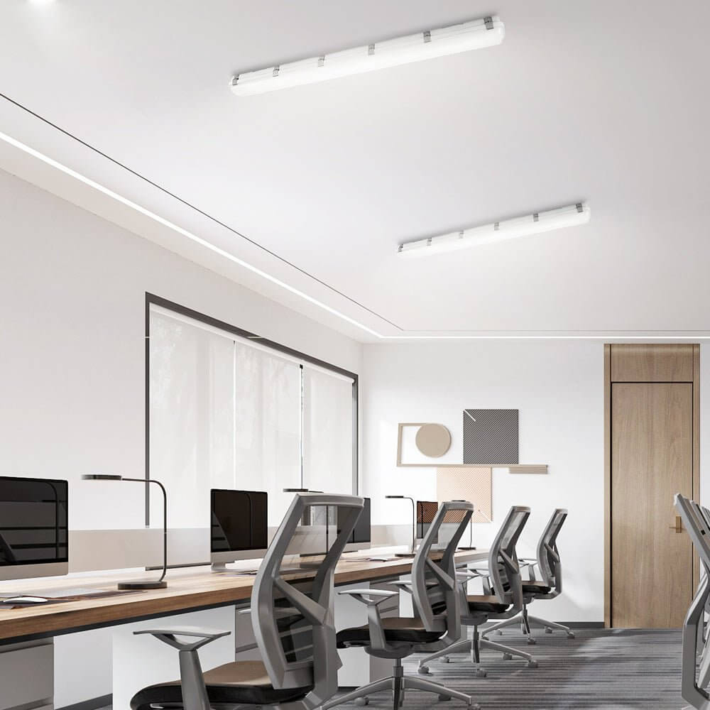 23-Inch White Linear Vapor Tight LED Ceiling Light Fixture