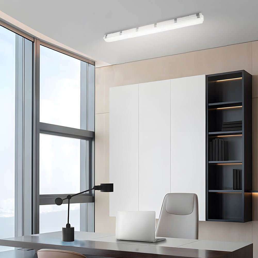23-Inch White Linear Vapor Tight LED Ceiling Light Fixture