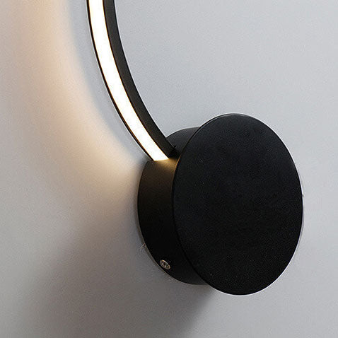 Modern Curved LED Wall Sconce - Aluminum Snake-Shaped 1-Light Lamp