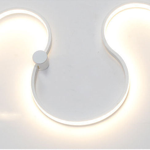 Modern Aluminum Snake-Shaped LED Wall Sconce Lamp - Curved Design, 1-Light Fixture, Contemporary Home Lighting