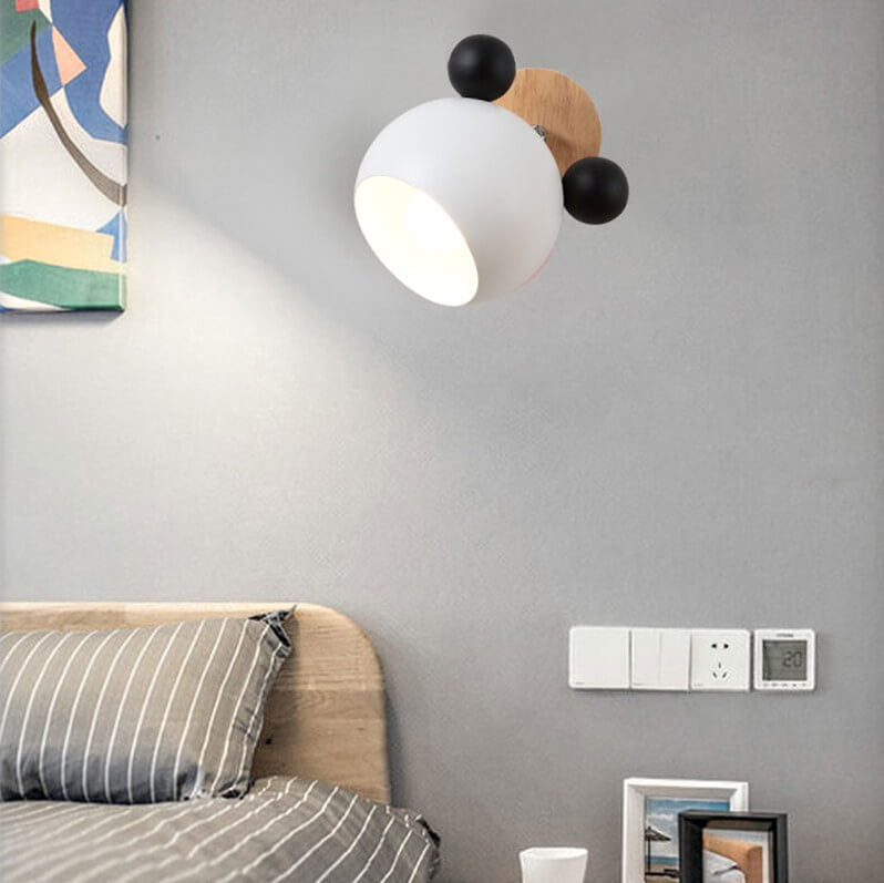 Nordic Macaron Cartoon Bear Shape Wall Sconce, 1-Light LED Decor Lamp, Cute Bear Night Light, Childrens Room Lighting, Nursery Wall Lamp, Playful Animal Design, Modern Kids Room Decor, Baby Room Wall Light, Unique Character Wall Fixture, Whimsical Bear Sc