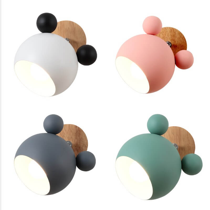 Nordic Macaron Cartoon Bear Shape Wall Sconce, 1-Light LED Decor Lamp, Cute Bear Night Light, Childrens Room Lighting, Nursery Wall Lamp, Playful Animal Design, Modern Kids Room Decor, Baby Room Wall Light, Unique Character Wall Fixture, Whimsical Bear Sc