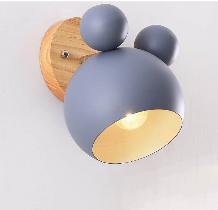 Nordic Macaron Cartoon Bear Shape Wall Sconce, 1-Light LED Decor Lamp, Cute Bear Night Light, Childrens Room Lighting, Nursery Wall Lamp, Playful Animal Design, Modern Kids Room Decor, Baby Room Wall Light, Unique Character Wall Fixture, Whimsical Bear Sc