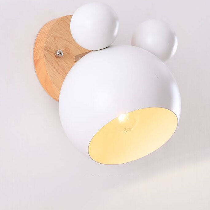Nordic Macaron Cartoon Bear Shape Wall Sconce, 1-Light LED Decor Lamp, Cute Bear Night Light, Childrens Room Lighting, Nursery Wall Lamp, Playful Animal Design, Modern Kids Room Decor, Baby Room Wall Light, Unique Character Wall Fixture, Whimsical Bear Sc