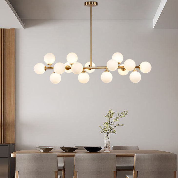 Modern Luxury Magic Bean Chandelier - 16-Light Iron Glass Ball Pendant for Dining Room