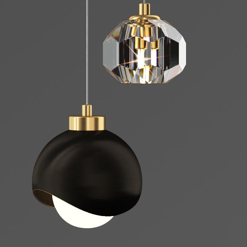 European Style Light Luxury Iron Brass LED Island Chandelier
