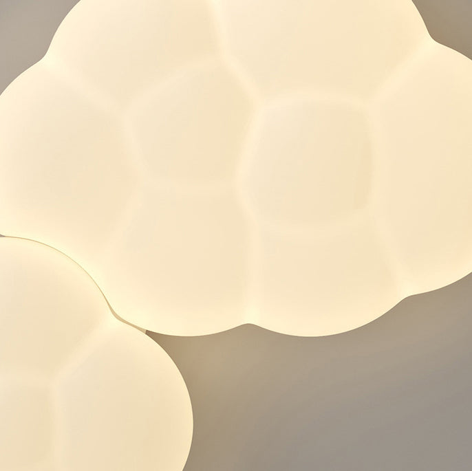 Contemporary Scandinavian Iron PE Cloud Shade LED Flush Mount Ceiling Light для Bedroom