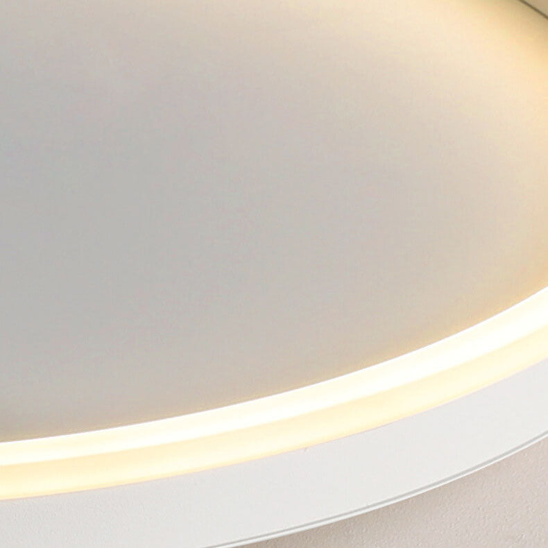 Nordic Minimalist Circle Ring LED Flush Mount Ceiling Light - Iron & Acrylic Design