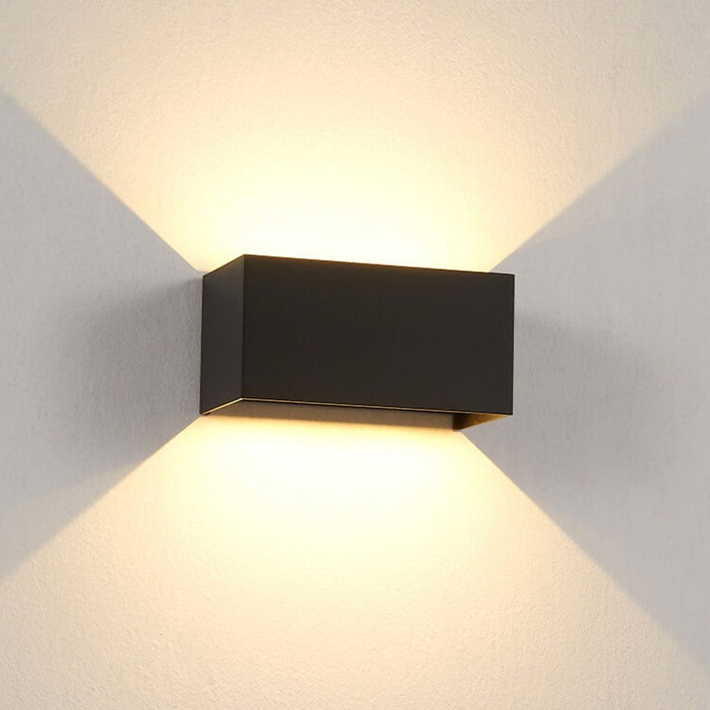 Modern Outdoor Waterproof Rectangular LED Wall Sconce – Up and Down Illumination