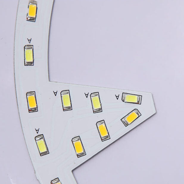 Modern Chinese Walnut Square LED Ceiling Light Fixture