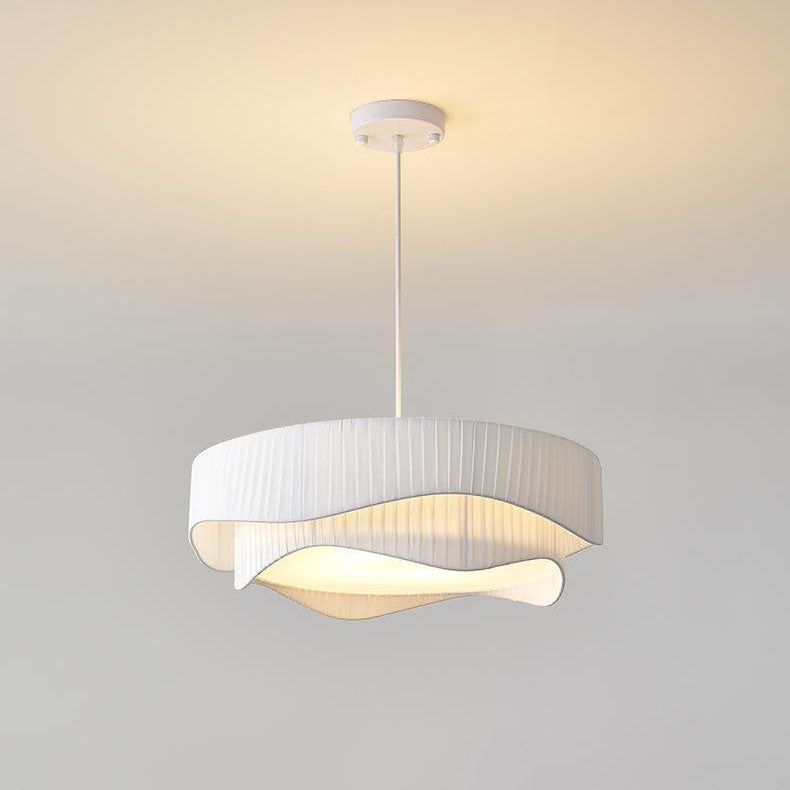 Contemporary Scandinavian Round Iron Acrylic 4/5 Light Pendant for Living Room