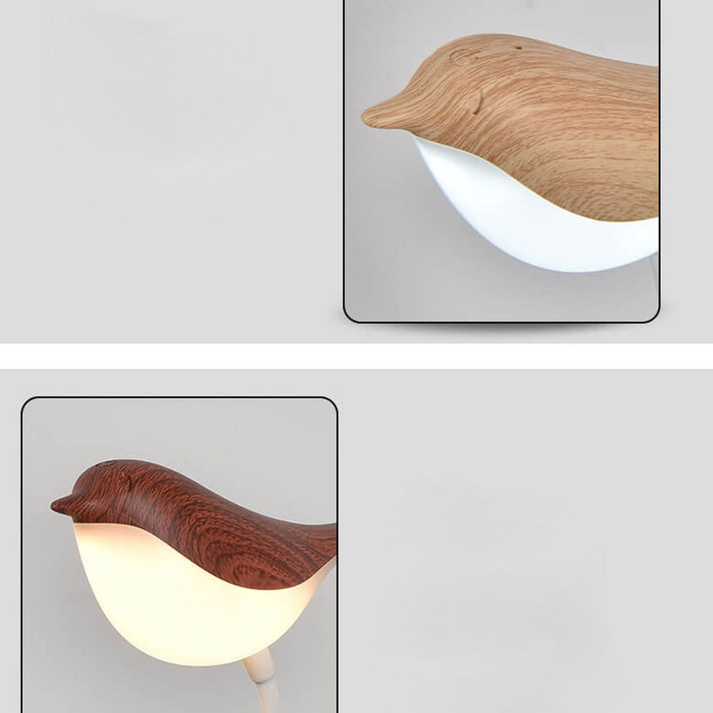Nordic Creative Bird Clip USB Night Light Table Lamp - LED Lighting, Modern Design, Home Decor, Cute Desk Lamp, Rechargeable Nightlight