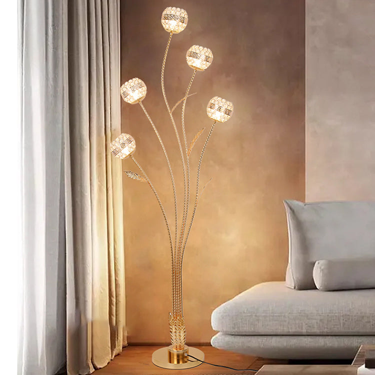 Modern Luxury Leaf Flower Globe Floor Lamp - 5-Light Iron Aluminum Design for Living Room  

Elevate your living space with this stunning modern luxury floor lamp, featuring a unique leaf flower globe design. Crafted from durable iron and aluminum, this 5