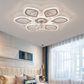 Scandinavian Modern Minimalist Flower Petals LED Ceiling Fan Light