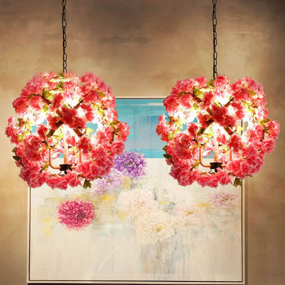 Industrial Vintage Chandelier with Greenery & Cherry Blossoms | 3-Light Iron & Hemp Rope Fixture

Transform your space with this stunning industrial vintage chandelier featuring lush greenery and delicate cherry blossoms. This 3-light fixture combines stu