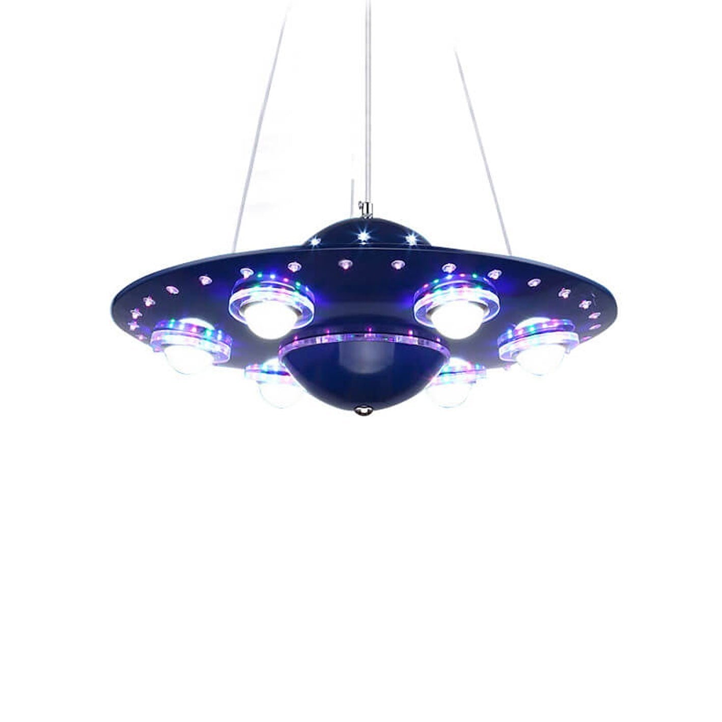 Creative Cartoon UFO Flying Saucer LED Chandelier for Kids Room Lighting