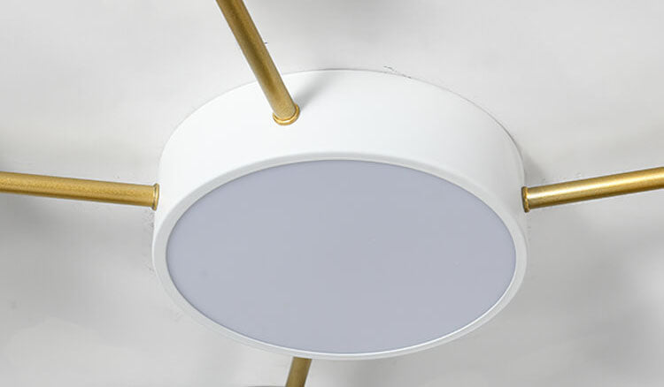 Scandinavian Minimalist Solid Wood Iron LED Flush Mount Light