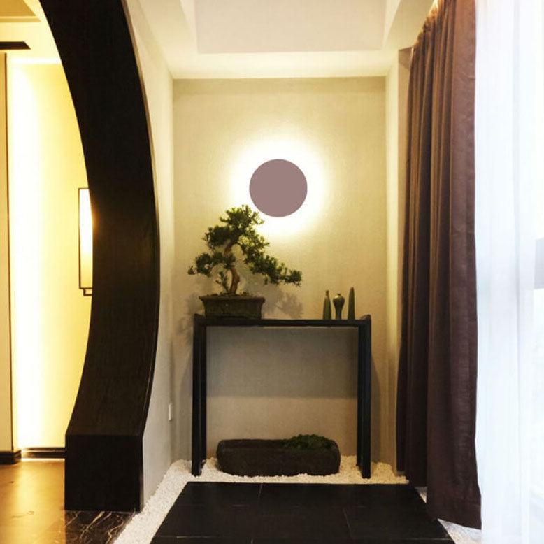 Colorful Modern Minimalist Round Iron LED Wall Sconce Lamp