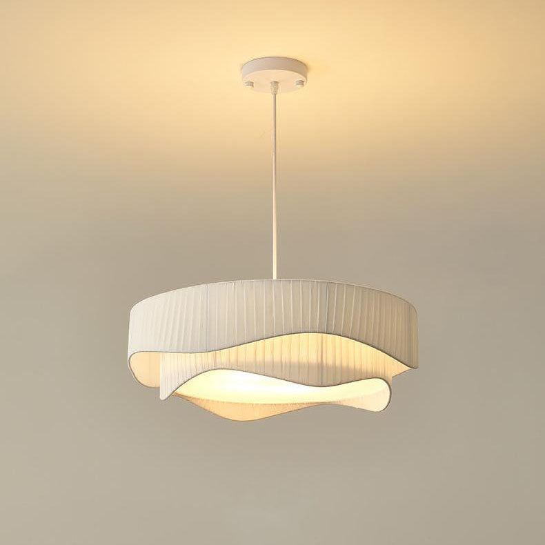 Contemporary Scandinavian Round Iron Acrylic 4/5 Light Pendant for Living Room