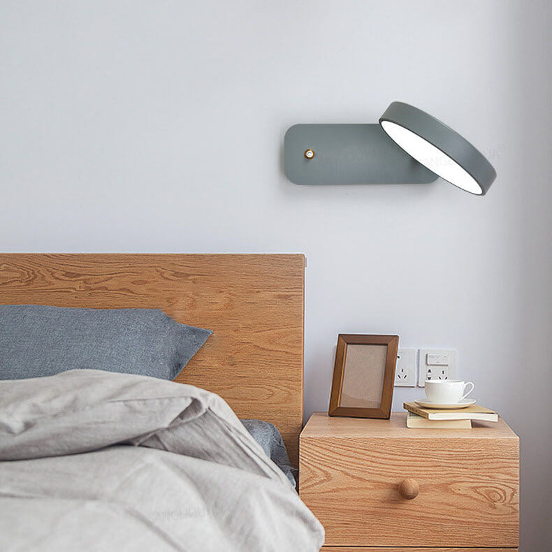 Nordic Round Rotatable LED Wall Sconce Lamp - Modern Reading Light, Adjustable Lighting Fixture, Stylish Wall Decor
