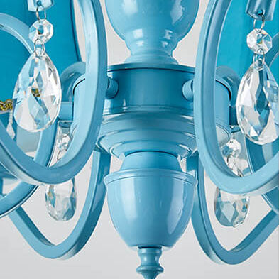 Modern Crystal Cone Iron Chandelier - 5/6/8 Light Fixture for Stylish Home Decor