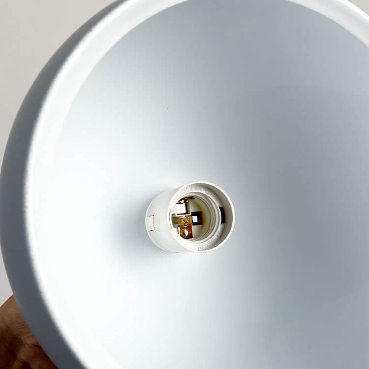 Modern Solid Color Round Head Iron Pendant Light - 1-Light Design, Stylish Lighting Fixture for Home Decor