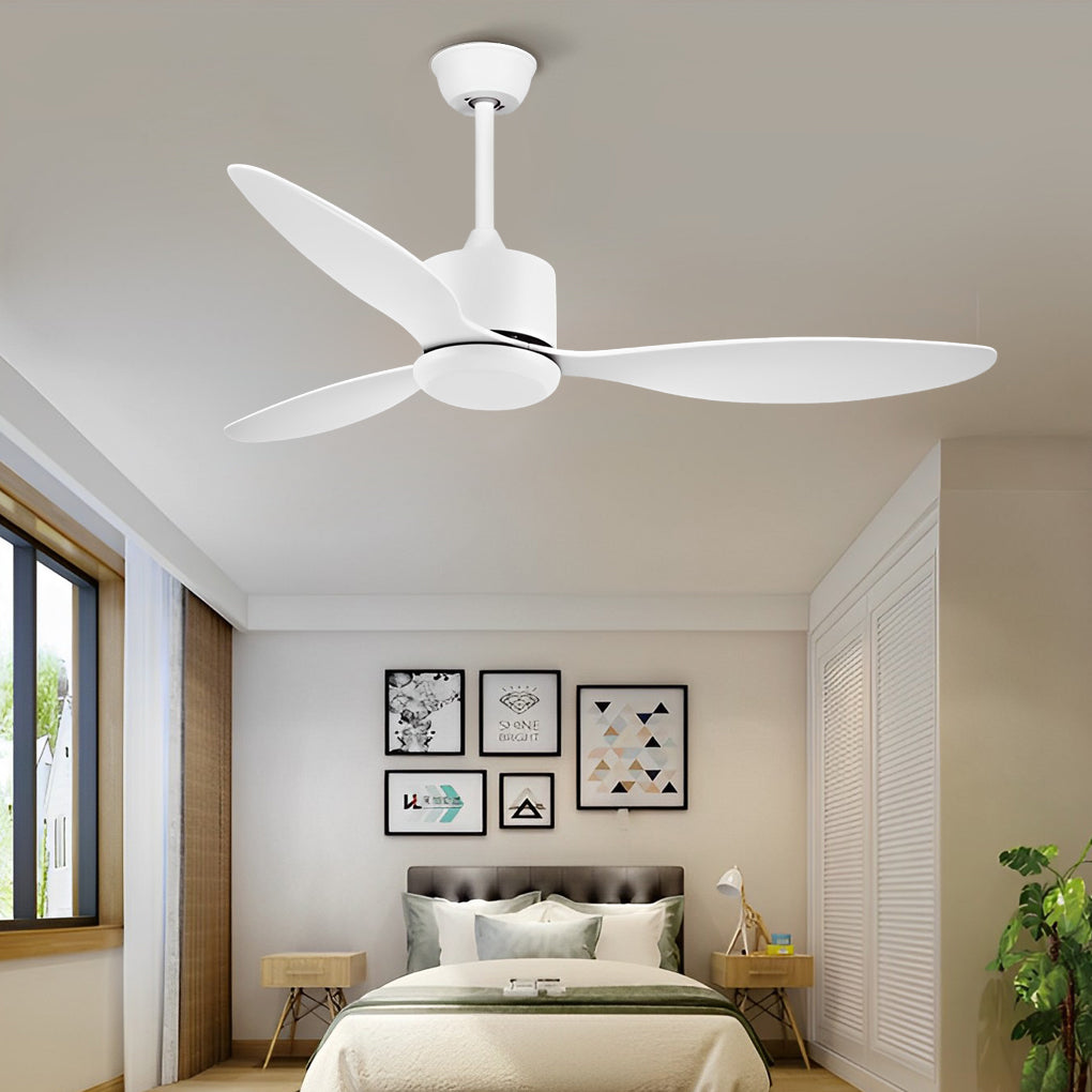 3 Blades Mute LED Dimmable Ceiling Fan with Remote Control, Modern Light Fixture