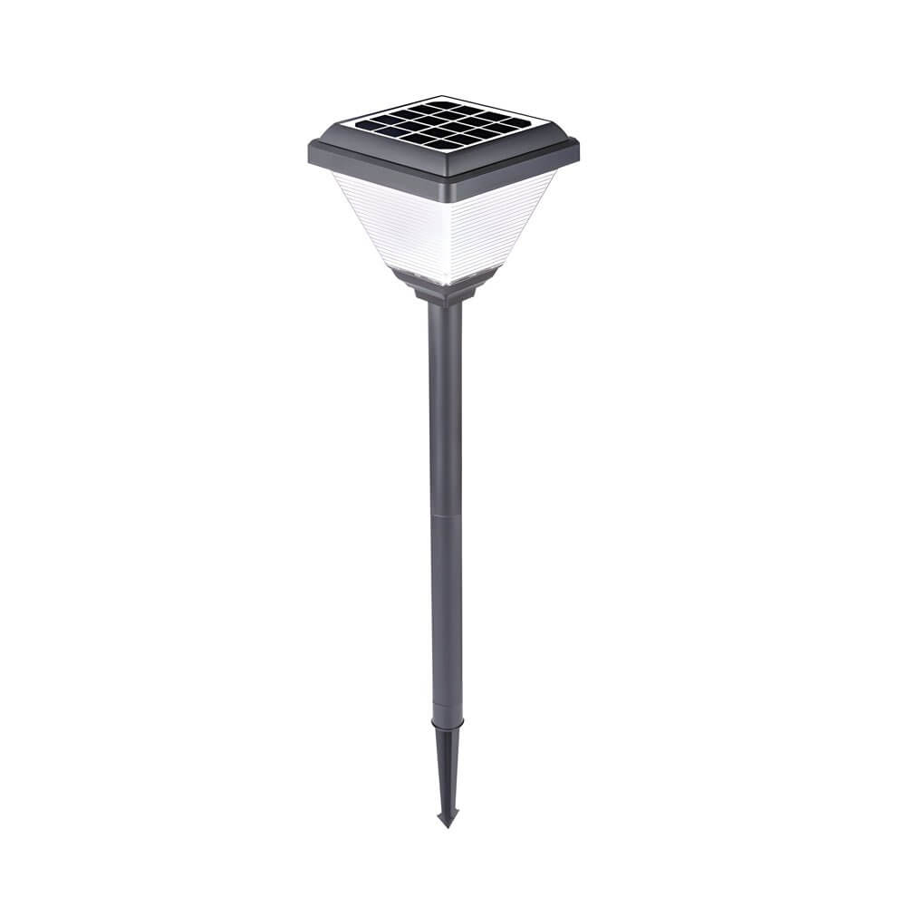 27.6-Inch Modern Black LED Solar Pathway Light - Eco-Friendly Outdoor Lighting