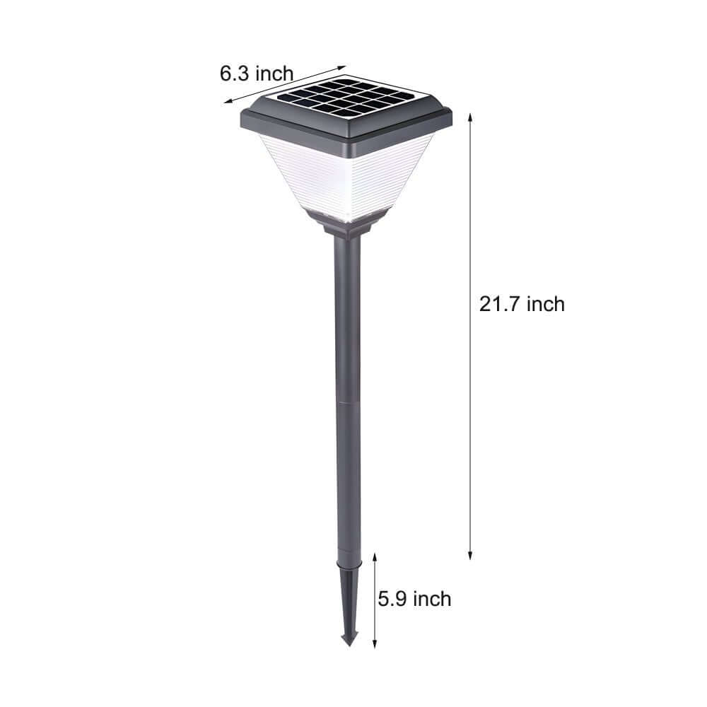 27.6-Inch Modern Black LED Solar Pathway Light - Eco-Friendly Outdoor Lighting