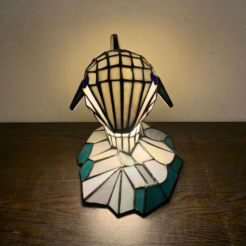 Tiffany Style Stained Glass Animal Table Lamp - Decorative 1-Light Illumination