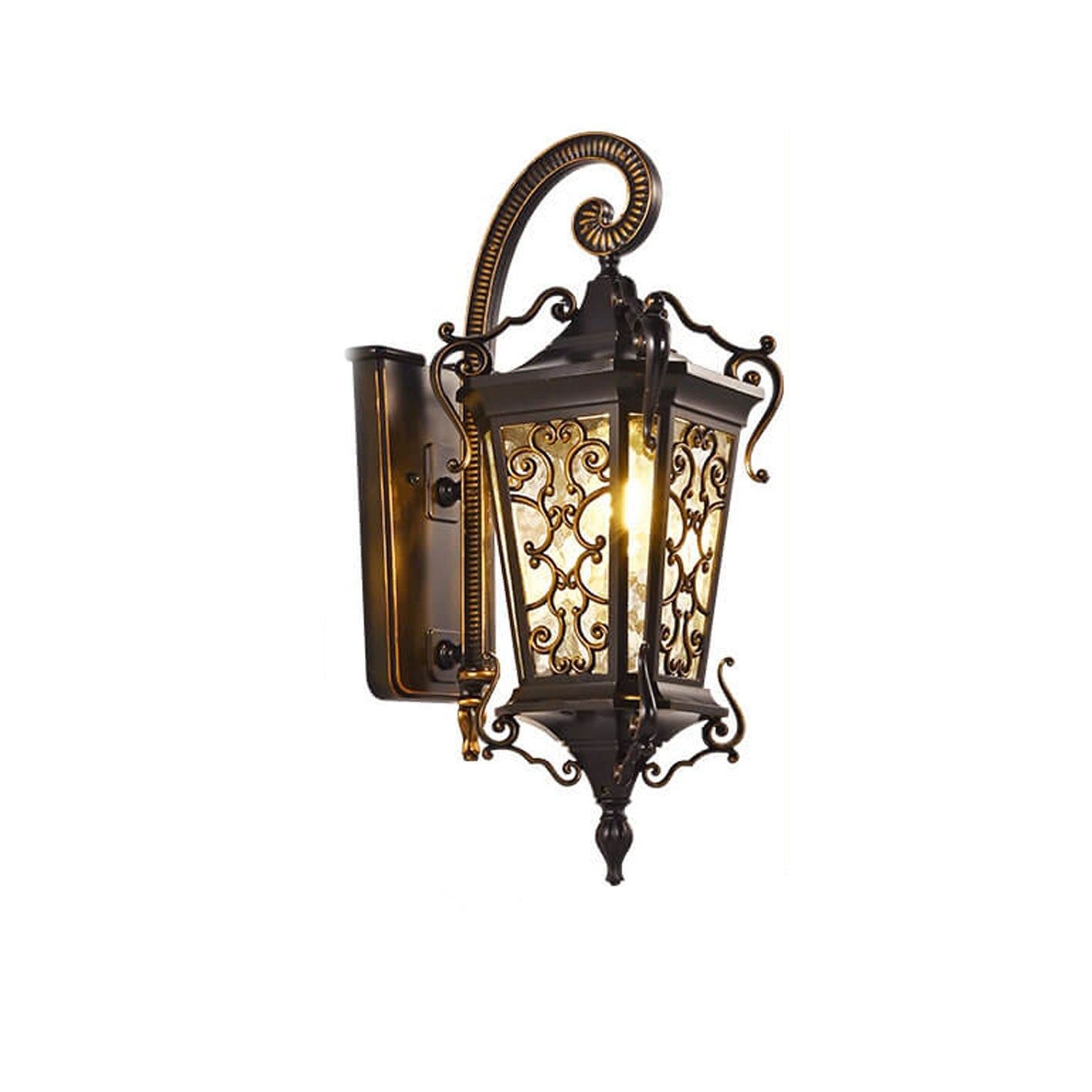 European Palace Outdoor Waterproof Wall Sconce Lamp - 1-Light Decorative Fixture for Gardens and Patios