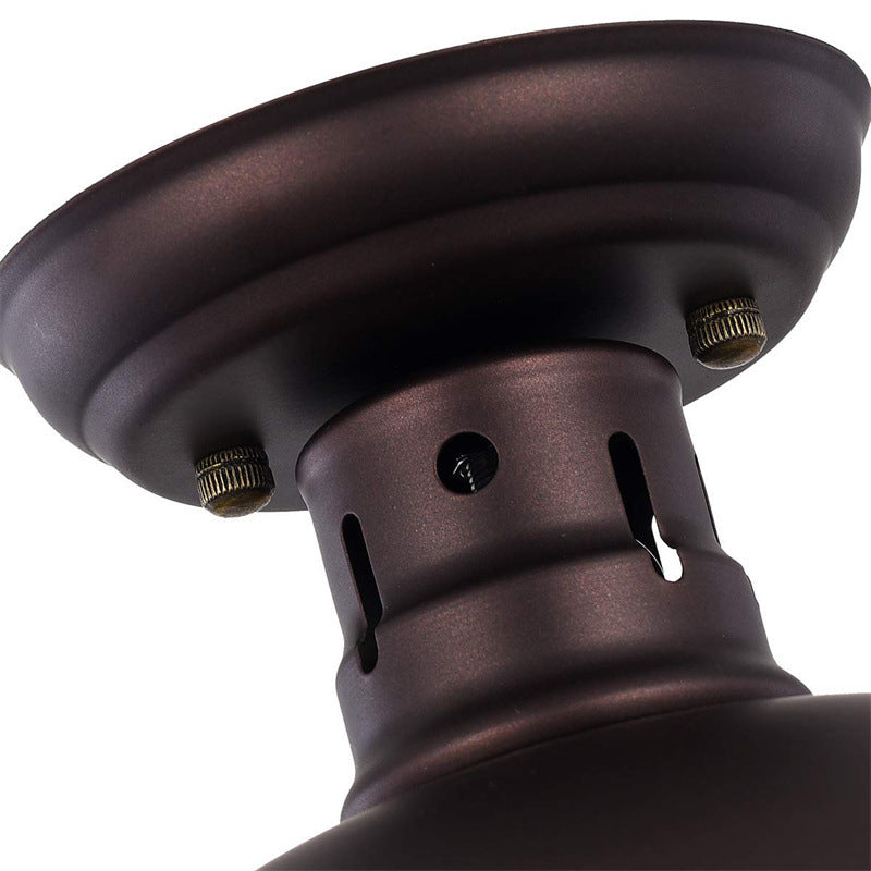 Contemporary Industrial Semi-Flush Mount Iron Light for Living Room