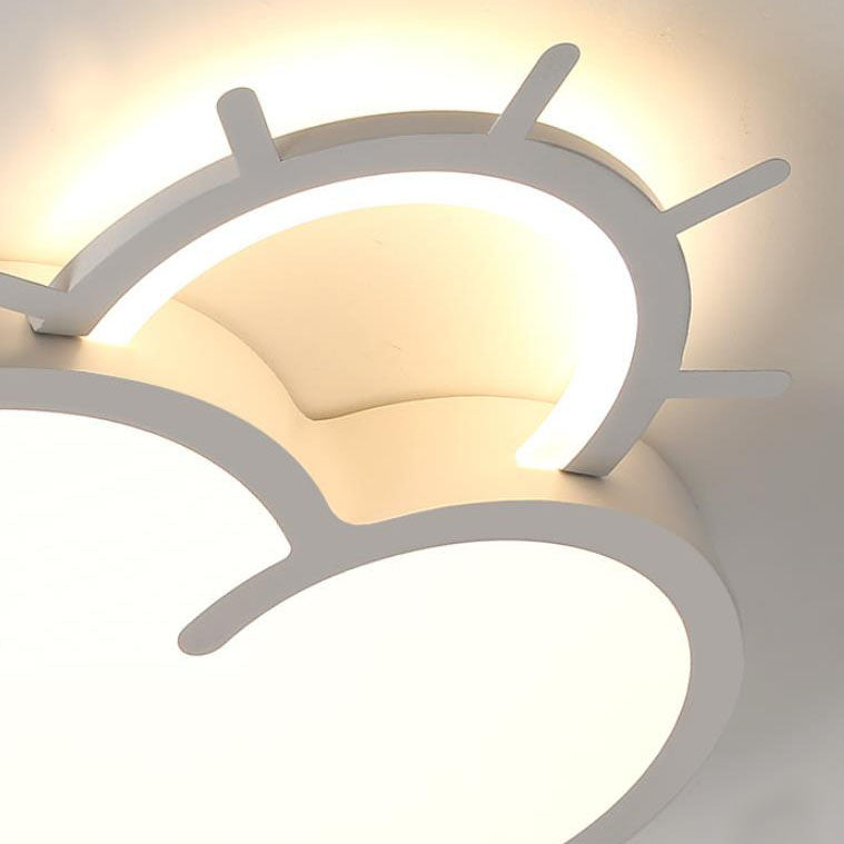Contemporary Nordic Cloudy Sun Acrylic Iron LED Kids Flush Mount Ceiling Light for Living Room Bedroom Modern Design Energy-Efficient Lighting Fixture Unique Decorative Ceiling Lamp Stylish Playroom Illumination Cute Bedroom Lighting Solution Kids Room De