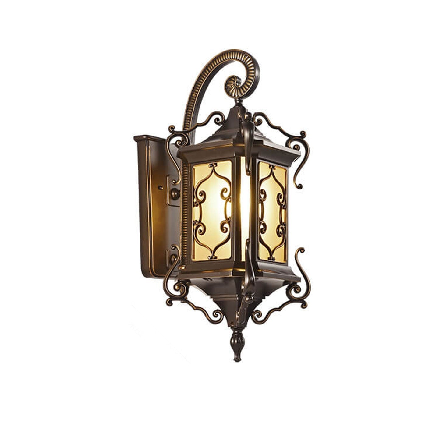 European Palace Outdoor Waterproof Wall Sconce Lamp - 1-Light Decorative Fixture for Gardens and Patios