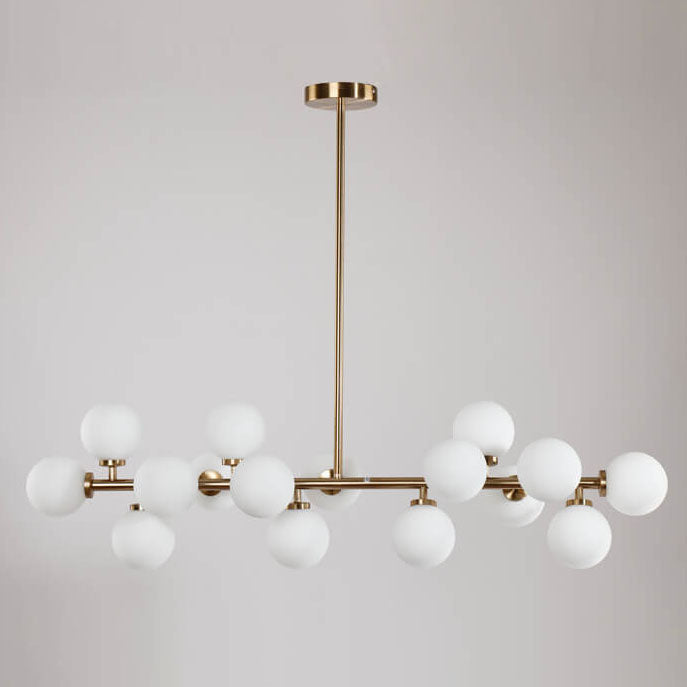 Modern Luxury Magic Bean Chandelier - 16-Light Iron Glass Ball Pendant for Dining Room