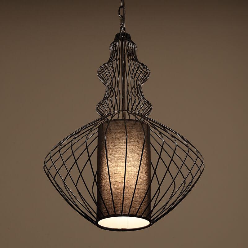 Industrial Retro Metal Birdcage Lantern Light Pendant