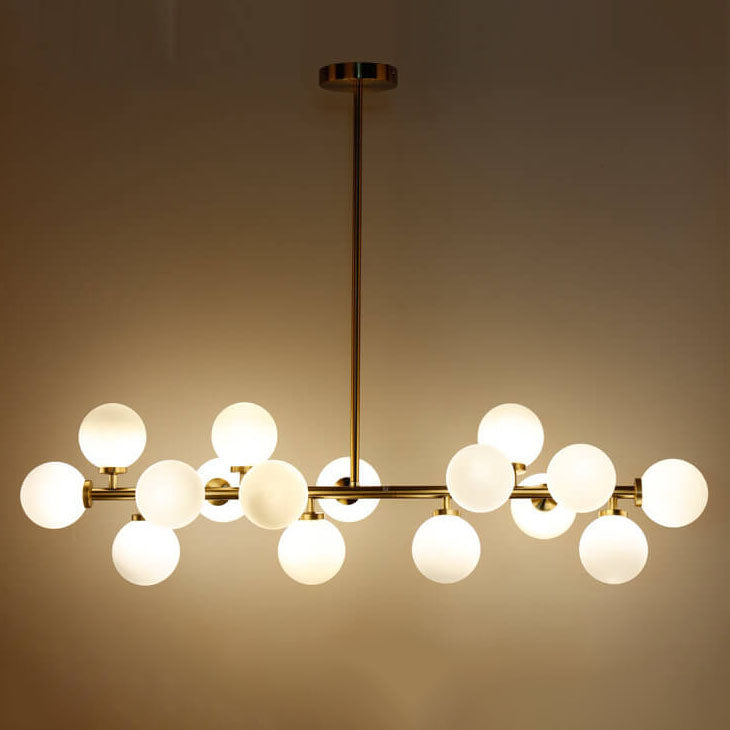 Modern Luxury Magic Bean Chandelier - 16-Light Iron Glass Ball Pendant for Dining Room