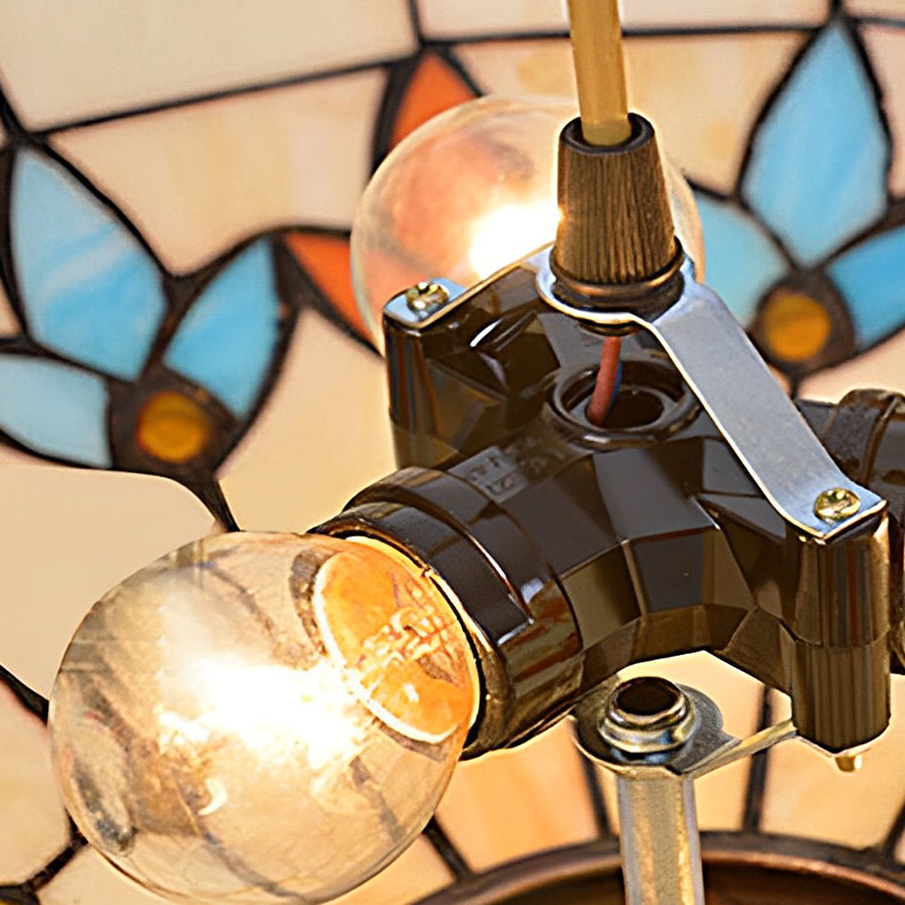 Handmade Baroque Colorful Glass Chandelier Lamp – European Style Lighting Fixture