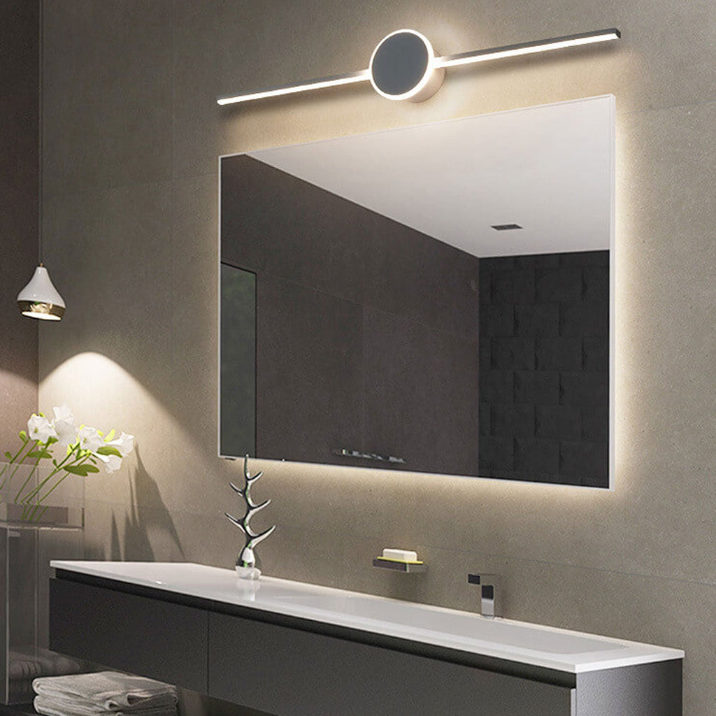 Nordic Minimalist LED Wall Sconce - Long Disc Vanity Light