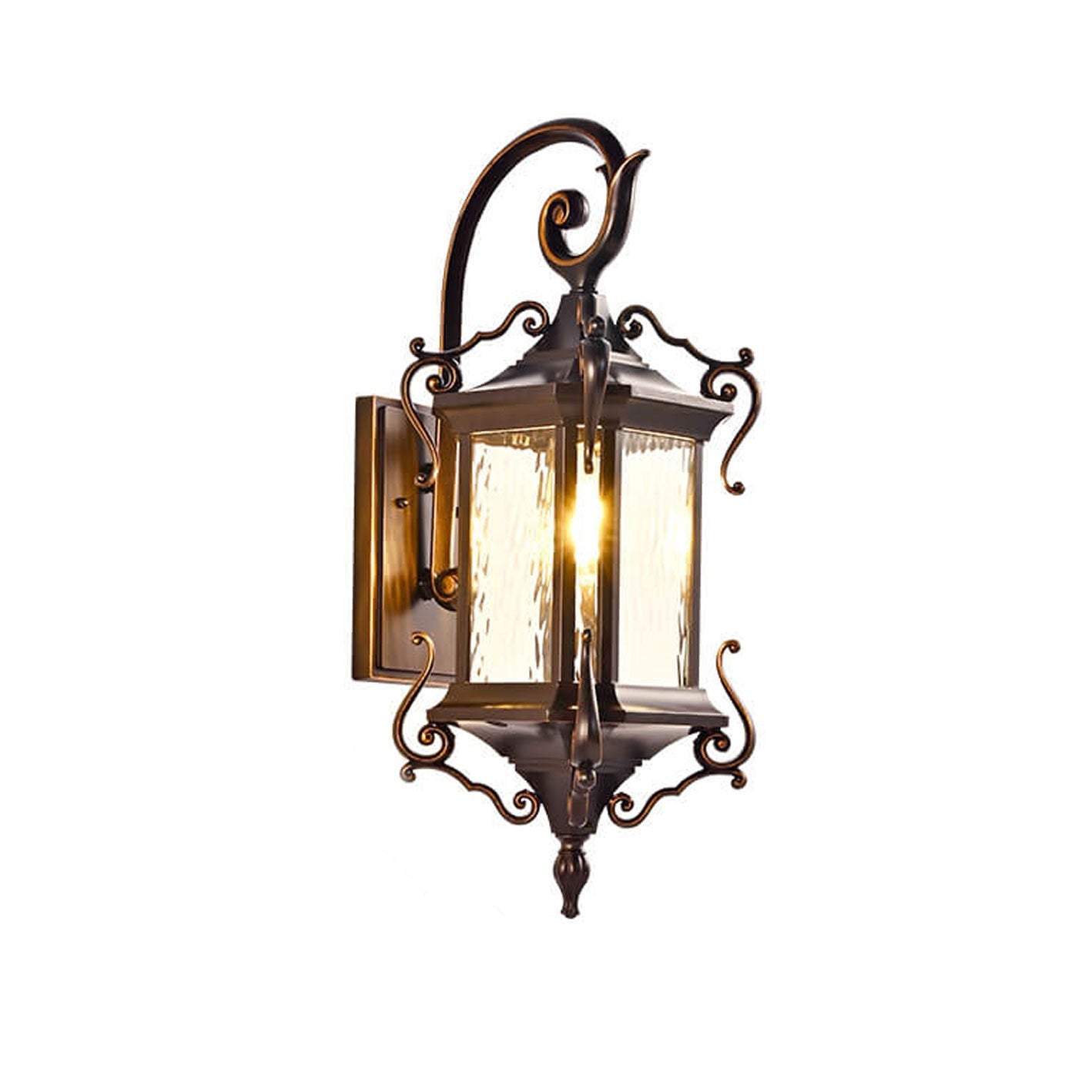 European Palace Outdoor Waterproof Wall Sconce Lamp - 1-Light Decorative Fixture for Gardens and Patios