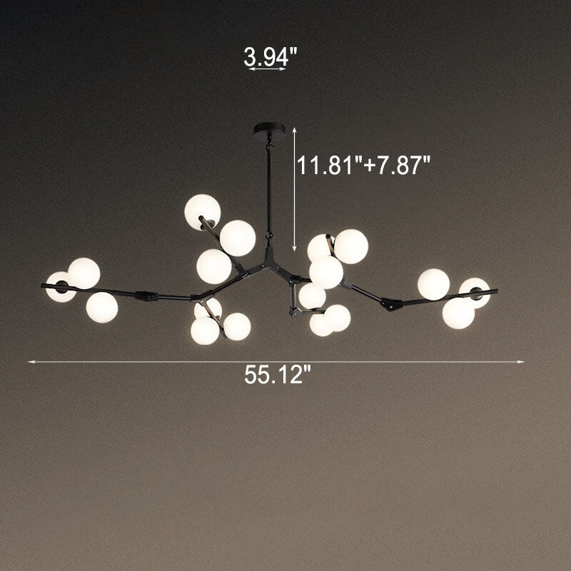 Modern Creative Magic Bean Branch Chandelier - 12/18/24 Light Glass Fixture, Elegant Design, Statement Lighting, Home Decor, Hanging Lamp, Unique Ceiling Fixture, Contemporary Style, Dining Room, Living Room, Bedroom Lighting