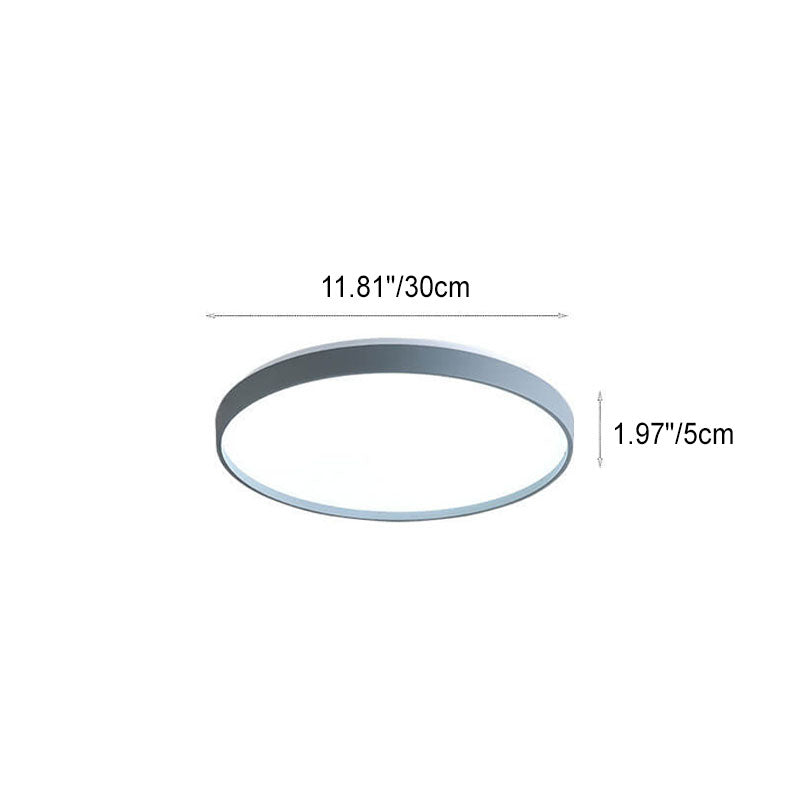 Modern Minimalist Round Acrylic LED Flush Mount Ceiling Light for Living Room & Bedroom