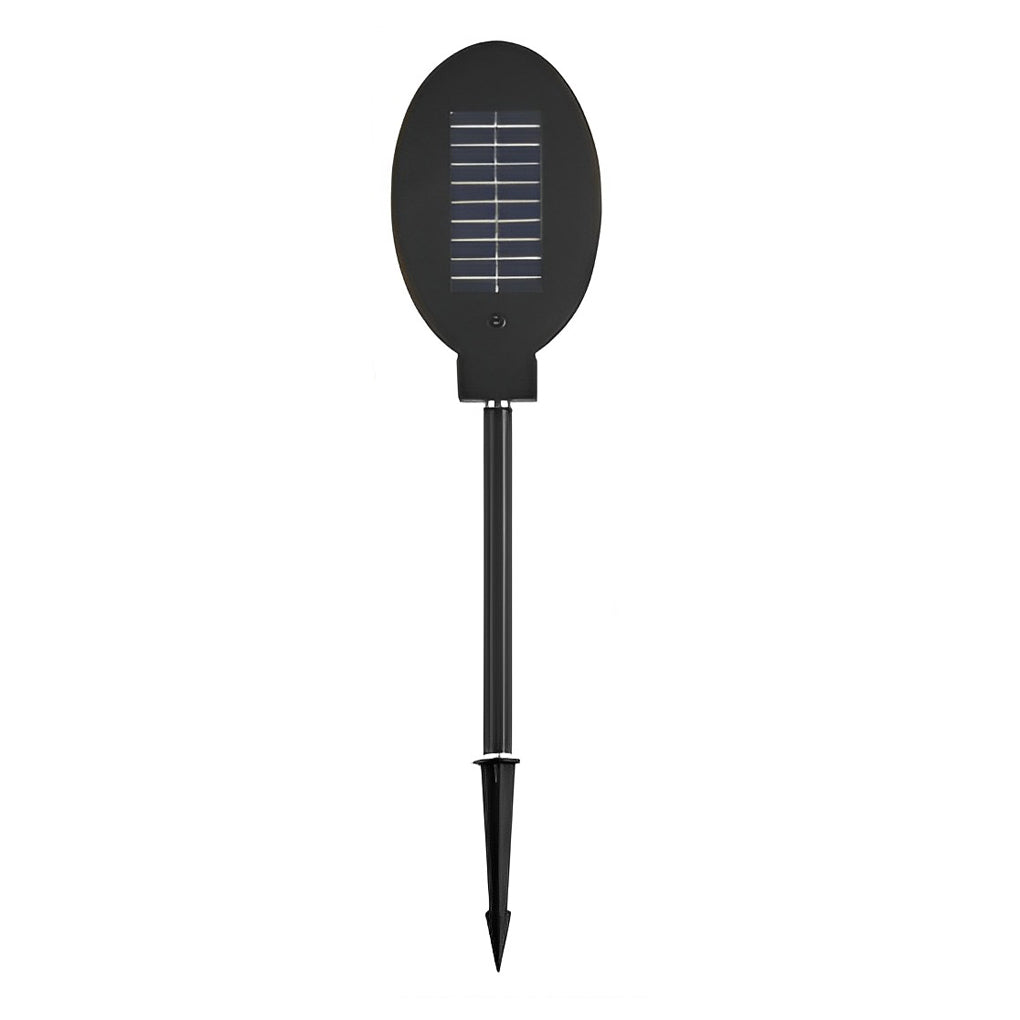 Modern Circular Black Solar LED Lawn Light - Eco-Friendly Outdoor Lighting, Energy Efficient Garden Light, Waterproof Solar Landscape Light, Bright LED Pathway Illumination.