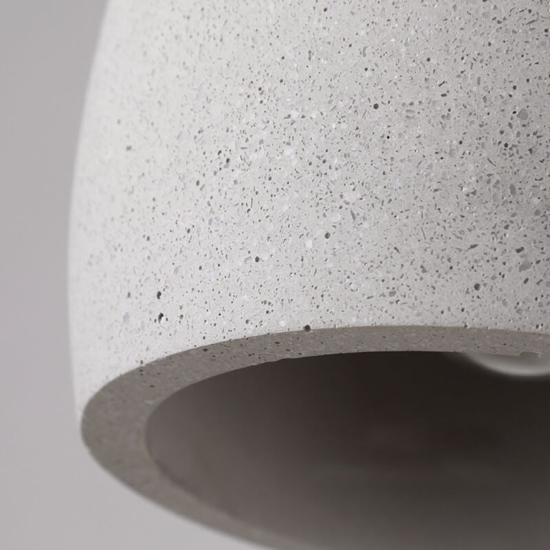 Minimalist Cement Dome Pendant Light - 1-Light Industrial Ceiling Fixture