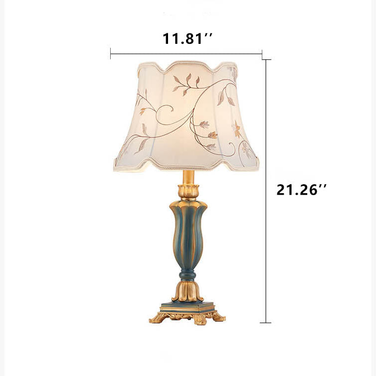 Round Fabric Resin Base Classical 1-Light Table Lamp, Modern Lighting Fixture, Home Decor Table Lamp, Elegant Nightstand Lamp, Living Room Lighting, Bedroom Lamps, Decorative Accent Lamp, Stylish Resin Base, Versatile Table Light for Any Room
