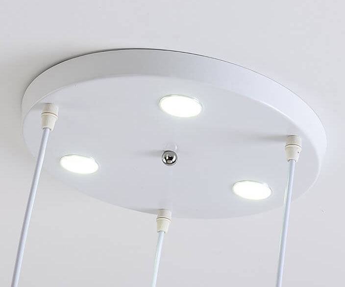 Contemporary Nordic Gradient Glass Orb 1/3 Light Island Chandelier for Living Room