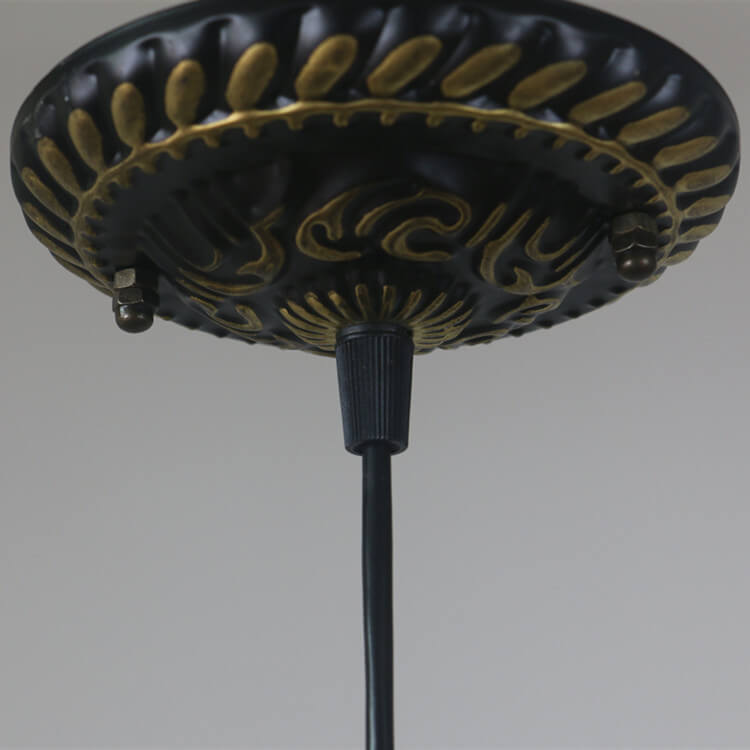 Vintage Stained Glass Petal Pendant Light - Illuminated Floral Charm