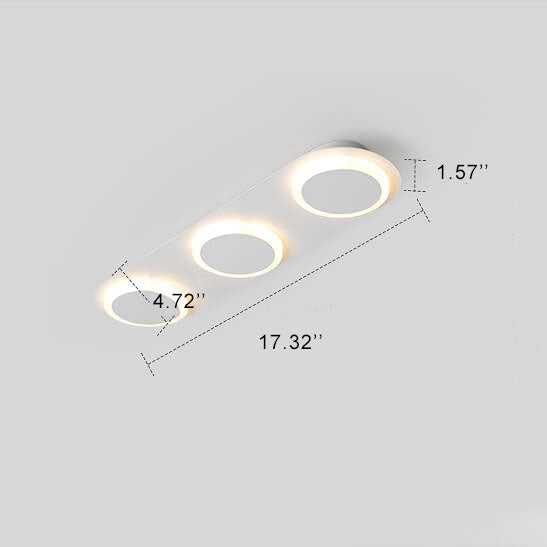 Minimalist Long Bar LED Flush Mount Ceiling Light - 3/4/5 Light Fixture, Modern Lighting for Home, Energy Efficient, Contemporary Design