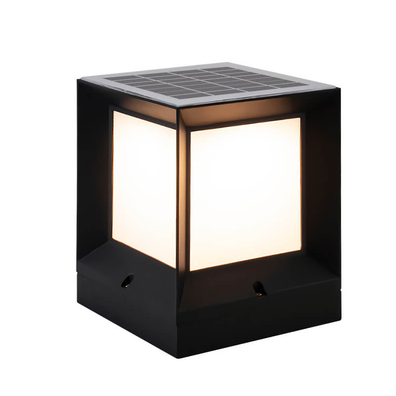 Simple Square LED Solar Waterproof Lawn Fence Lamp