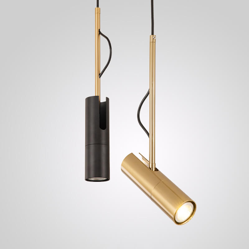 Modern Minimalist Gold LED Spotlight Pendant Light